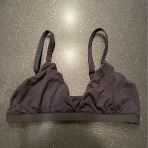 SKIMS Fits Everyone Black Cotton Bralette, L